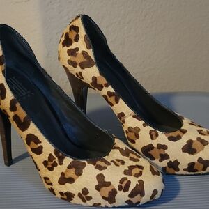 Pelle Moda Leopard Print Heels
